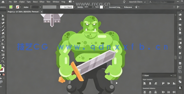  Illustrator CC矢量兽人卡通角色绘制实例训练视频教程(图2)