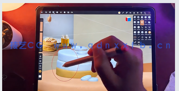 【中文字幕】Nomad Sculpt早餐3D煎饼建模实例制作视频教程(图5)