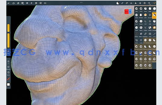 在iPad pro中使用Nomad Sculpt进行3D生物建模视频教程(图4)