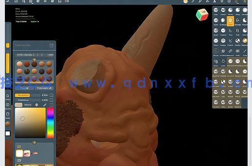 在iPad pro中使用Nomad Sculpt进行3D生物建模视频教程(图5)