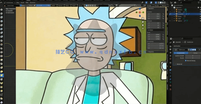  Blender《瑞克和莫蒂》动画角色建模制作视频教程(图2)