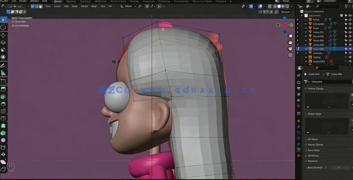  Blender《怪诞小镇》动画女孩梅宝建模制作视频教程(图3)