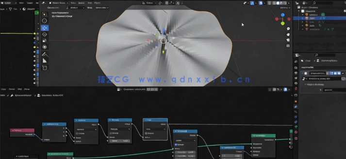Blender几何节点树莓建模实例制作视频教程 (图5)