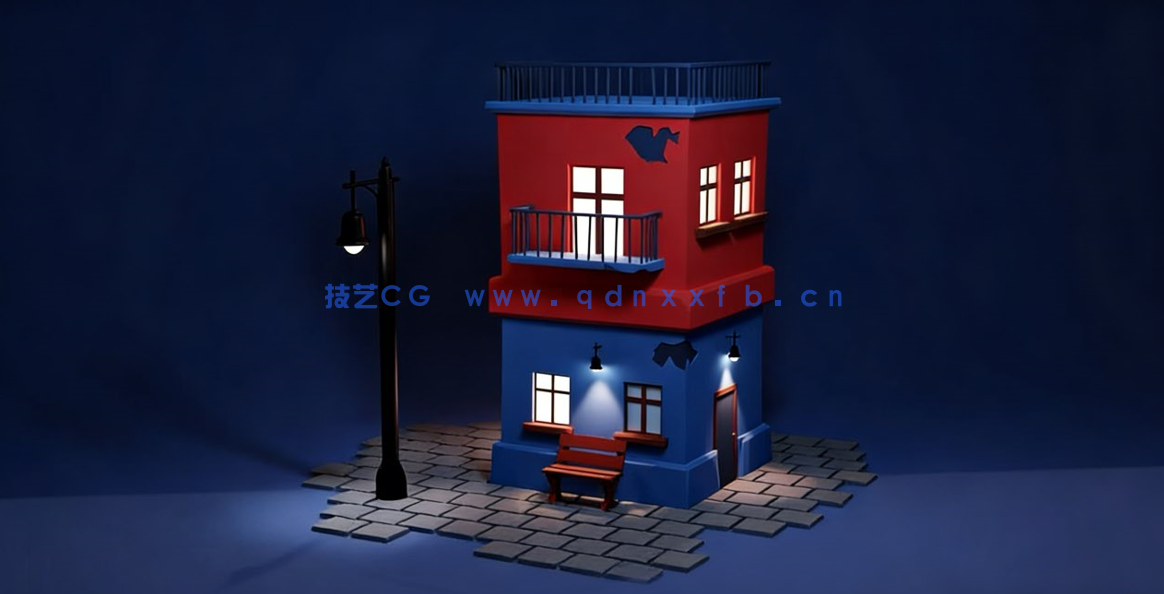 Blender卡通3D建筑动画场景实例制作视频教程(图2)