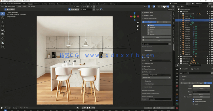 Blender逼真厨房场景实例制作视频教程 (图5)