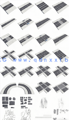 马路道路斑马线3D模型Archmodels Vol.251(图3)