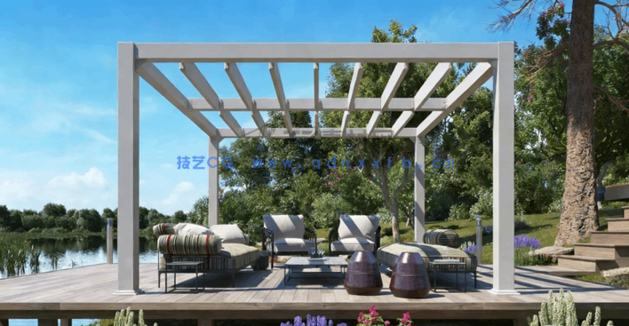 户外露台沙发椅子3D模型Archmodels Vol.256(图2)