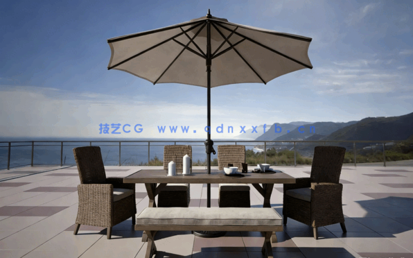 户外露台沙发椅子3D模型Archmodels Vol.256(图6)