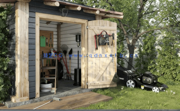 库房花园家用工具3D模型 Evermotion – Archmodels Vol.222(图1)