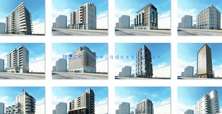 城市楼房建筑高楼大厦3D模型 Evermotion Archmodels Vol.203(图4)