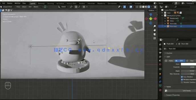 Blender卡通小黄鸭粘土动画实例制作视频教程(图4)