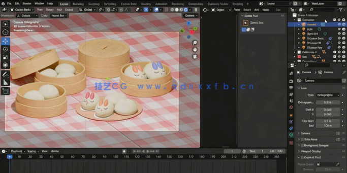 Blender中国包子建模实例制作流程视频教程(图6)