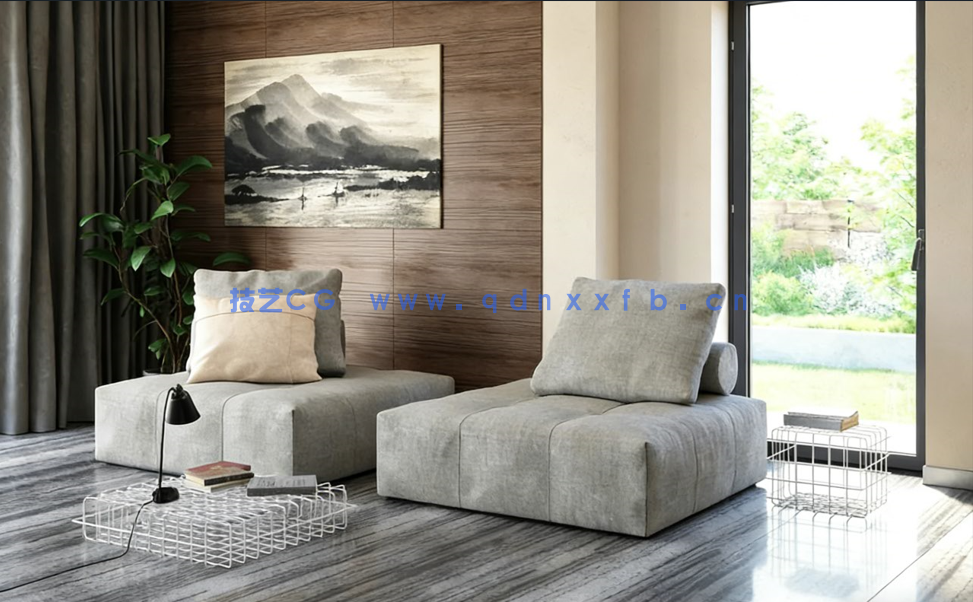 室内沙发3D模型 Evermotion – Archmodels Vol.245(图2)