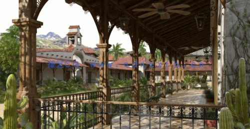 墨西哥庄园建筑室外场景3D模型Archexteriors Vol. 22(图5)