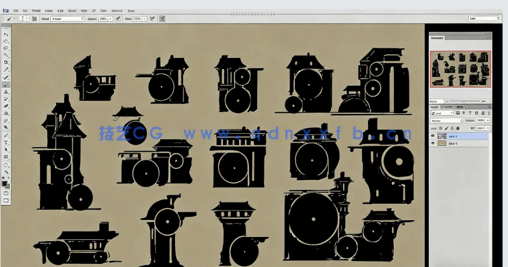 3D转2D建筑概念设计数字绘画视频教程(图1)
