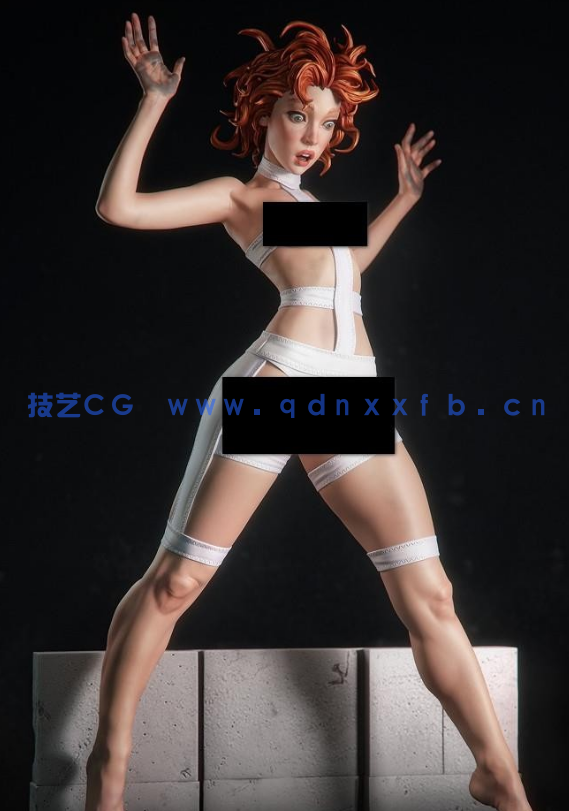 [3D打印人物] 莉露Leeloo《第五元素》影视角色雕刻手办3D打印模型(图2)