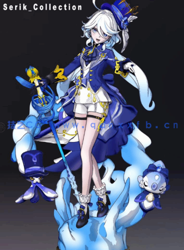 [3D打印人物] 芙宁娜Furina《原神》游戏角色雕刻手办3D打印模型(图2)
