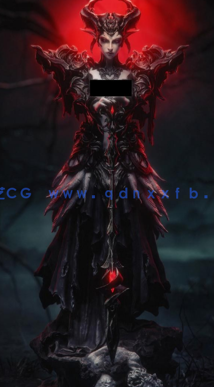 [3D打印人物] 勒瓦妮丝灰谷女王《龙息：神寂》游戏角色雕刻手办3D打印模型(图2)