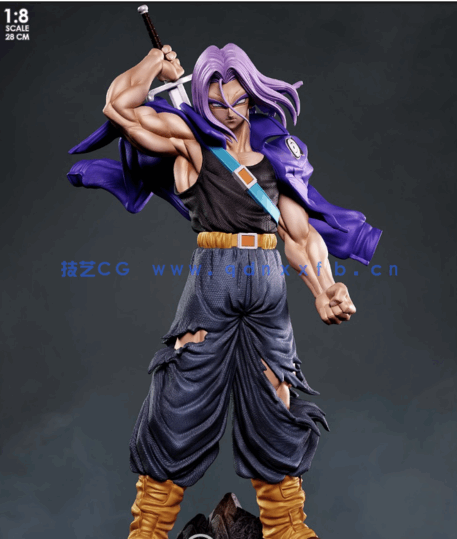 [3D打印人物] 特兰克斯Trunks《七龙珠》动漫角色雕刻手办3D打印模型(图1)