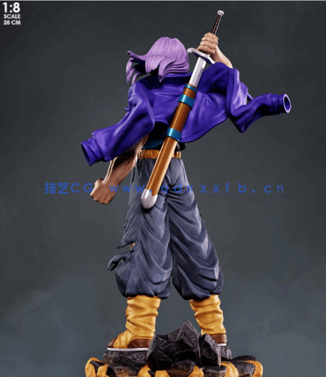 [3D打印人物] 特兰克斯Trunks《七龙珠》动漫角色雕刻手办3D打印模型(图3)