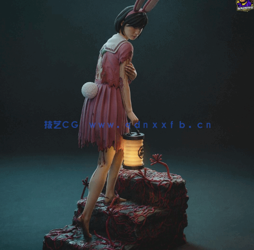 [3D打印人物] 深水雏子Hinako《寂静岭f》游戏角色雕刻手办3D打印模型(图3)