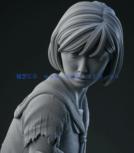 [3D打印人物] 深水雏子Hinako《寂静岭f》游戏角色雕刻手办3D打印模型(图5)