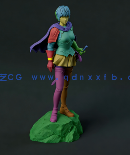 [3D打印人物] 卡思嘉Casca《剑风传奇》动漫角色雕刻手办3D打印模型(图4)