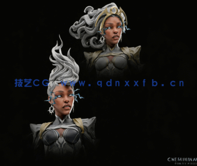 [3D打印人物] 暴风女经典造型Storm《X战警》漫威角色雕刻手办3D打印模型(图5)