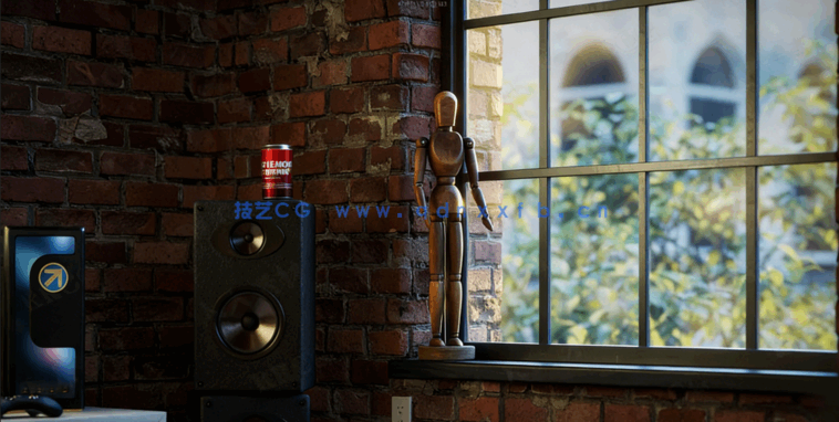 [室内设计] 现代风格设计师艺术家室内公寓设计3D模型(图3)