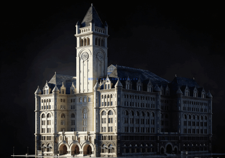 [建筑景观] 美国首都华盛顿白宫国会大厦最高法院等建筑场景3D模型合集(图5)