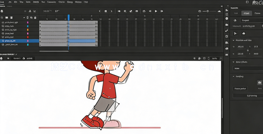 Adobe Animate卡通角色姿态行走动画制作视频教程(图2)