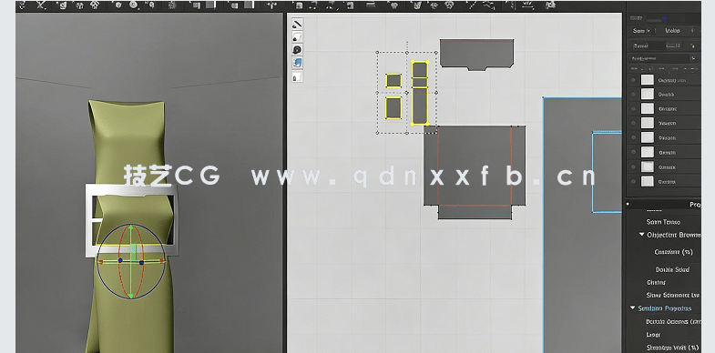 Clo3d裤子衣服口袋兜子实例制作视频教程(图5)