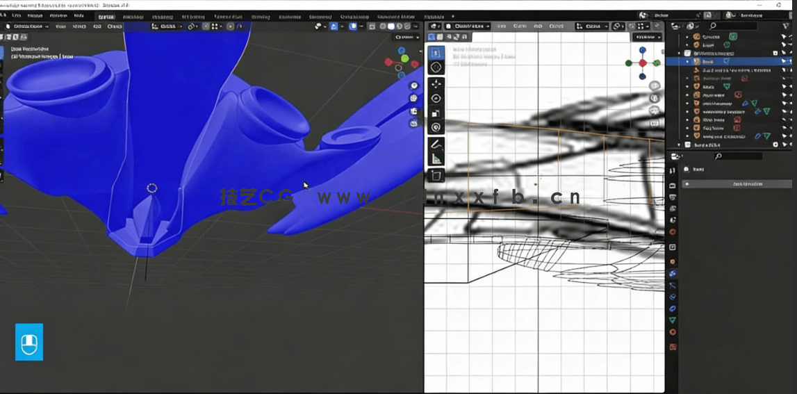 Blender飞船战机制作NPR卡通渲染技术视频教程(图4)