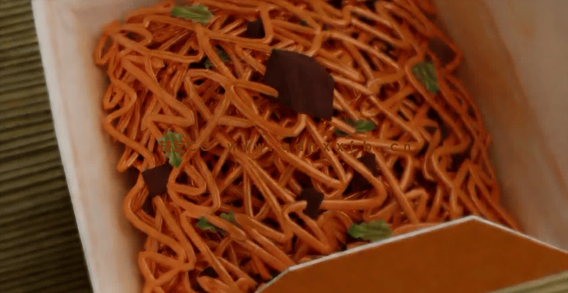 lender美味面条干拌面实例制作视频教程(图5)