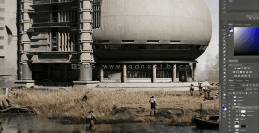 Blender未来主义建筑概念设计从2D到3D工作流程视频教程(图3)