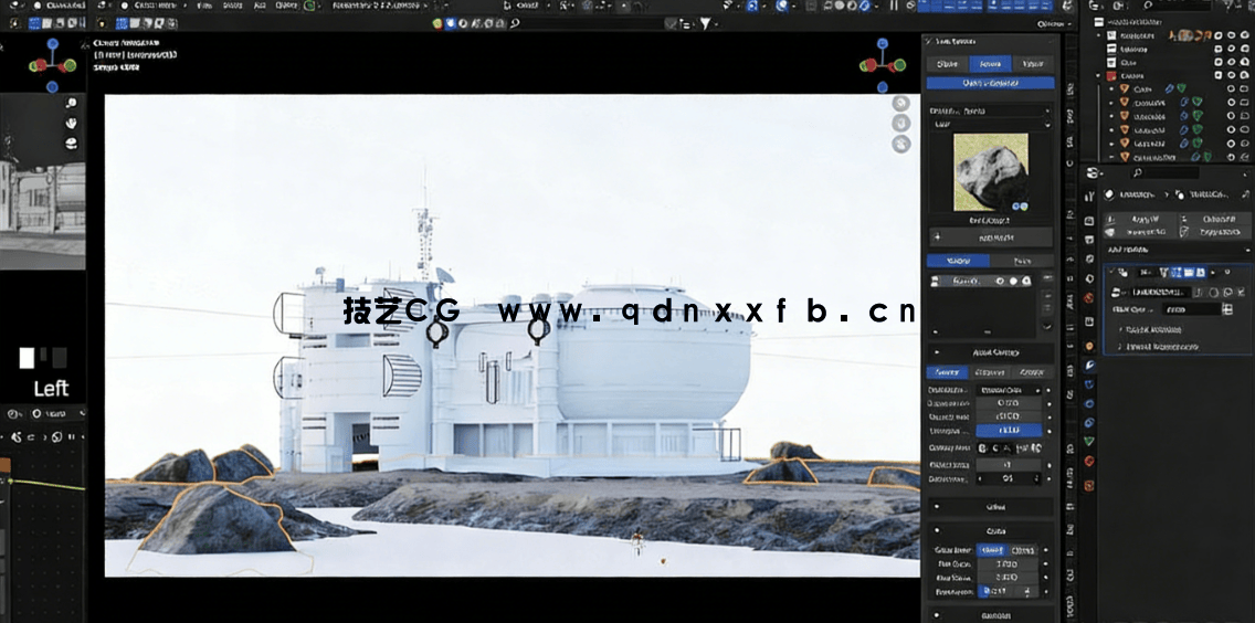 Blender未来主义建筑概念设计从2D到3D工作流程视频教程(图6)