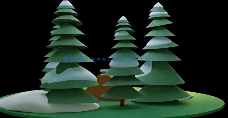 Blender圣诞树小屋建模初学者入门训练视频教程(图2)