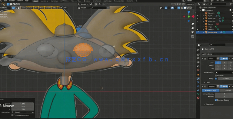 Blender卡通立体人物角色模型创建视频教程(图3)
