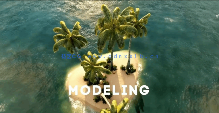 Blender 2.9热带海岛水景完整实例制作视频教程(图3)