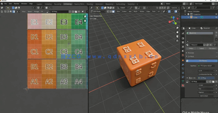 Blender中UV映射游戏贴图视频教程 (图4)