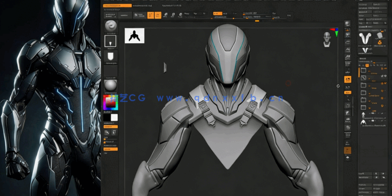 ZBrush游戏角色硬表面雕刻建模技术视频教程(图2)