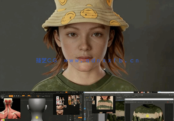 ZBrush好莱坞级超写实3D女孩角色全流程制作视频教程(图5)