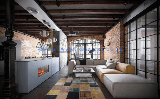 10组loft室内客厅3D模型 Evermotion – Archinteriors Vol.46(图4)