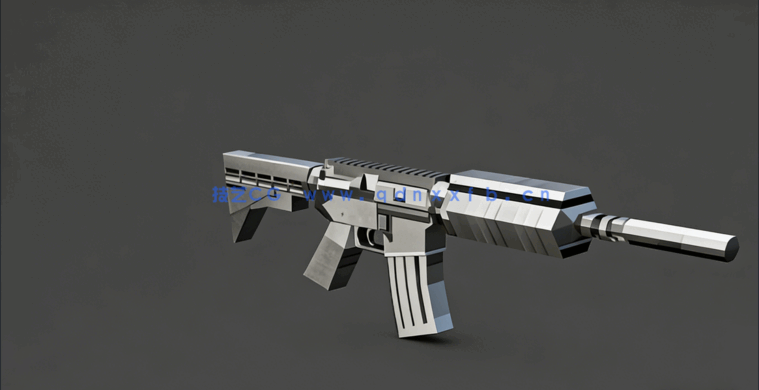 Blender射击游戏武器低模实例制作视频教程(图2)