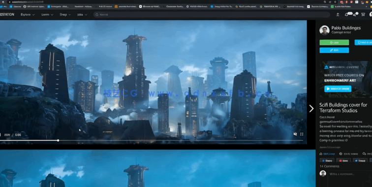  Zbrush概念艺术环境场景完整制作流程视频教程(图4)