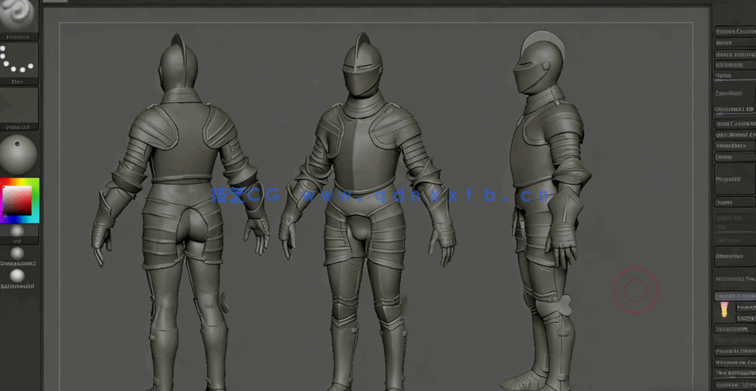 游戏角色盔甲完整制作工作流程视频教程(图6)