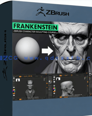 Zbrush科学怪人角色雕刻实例制作全流程视频教程(图1)