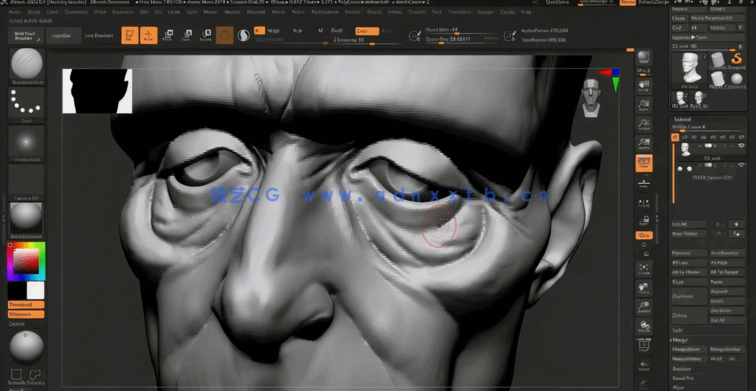 Zbrush科学怪人角色雕刻实例制作全流程视频教程(图4)