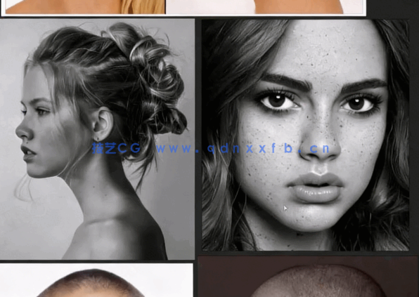 Zbrush女性人物头部肖像数字雕刻流程视频教程(图2)