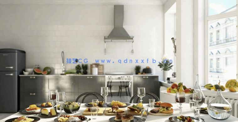 面包蔬菜食物3D模型 Evermotion – Archmodels Vol.170(图2)